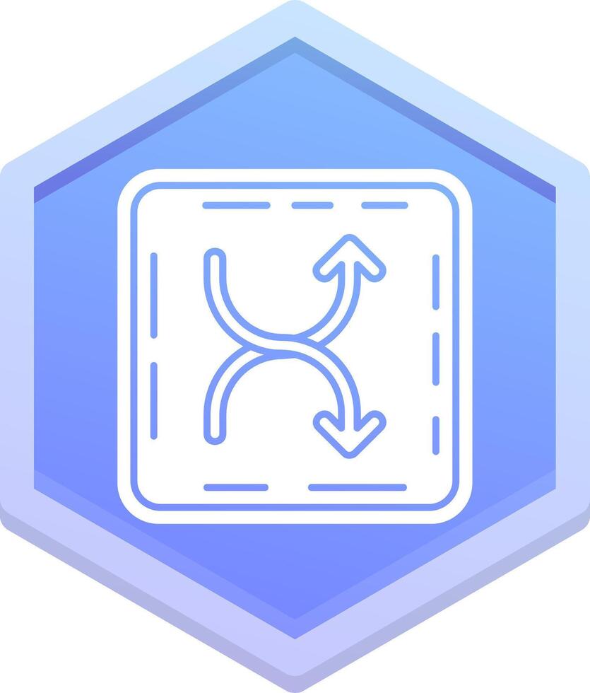 Shuffle Polygon Icon vector