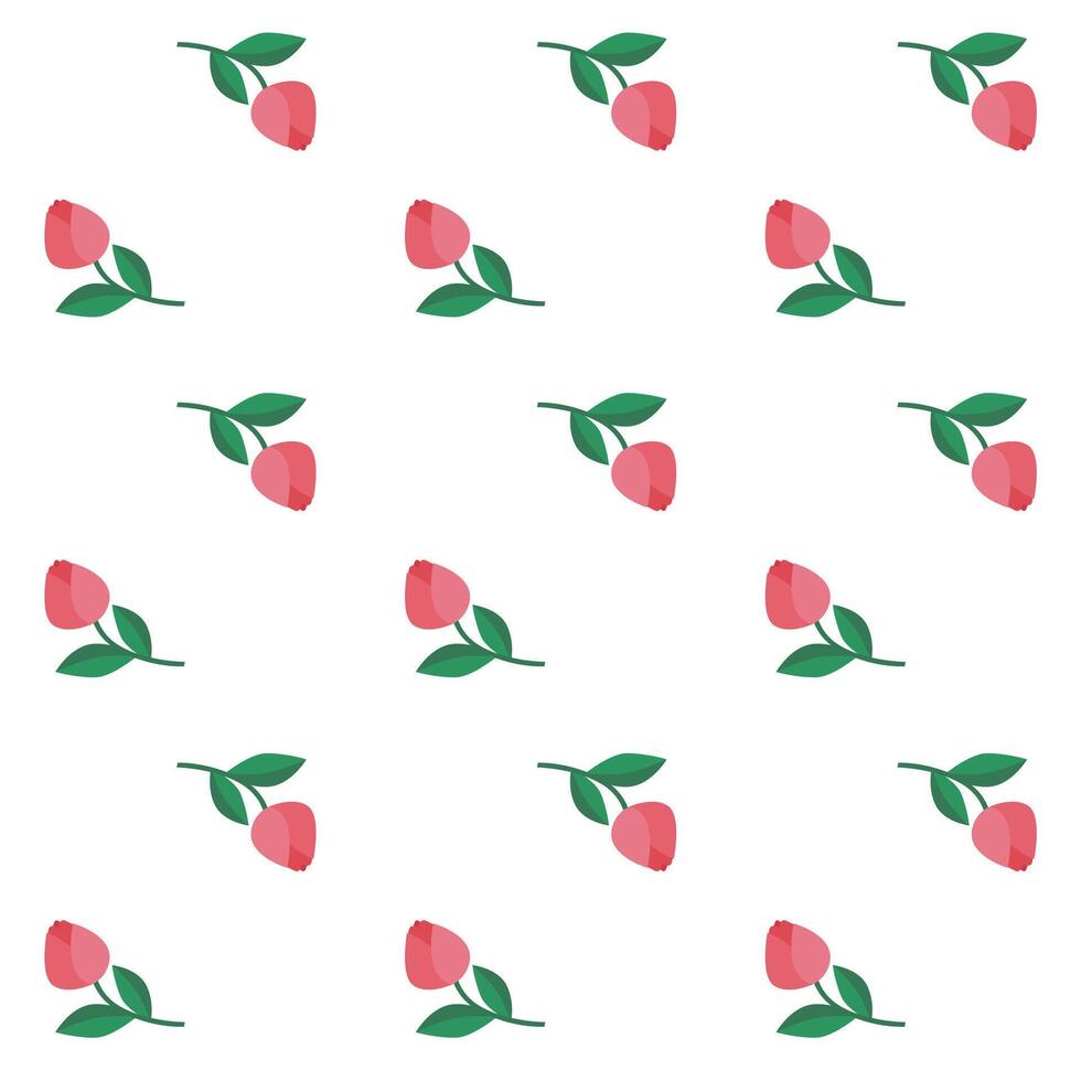 pattern of red roses and leaf vector