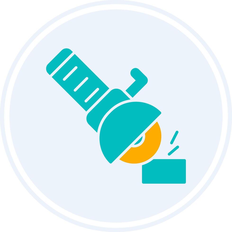 Grinder Glyph Two Colour Circle Icon vector
