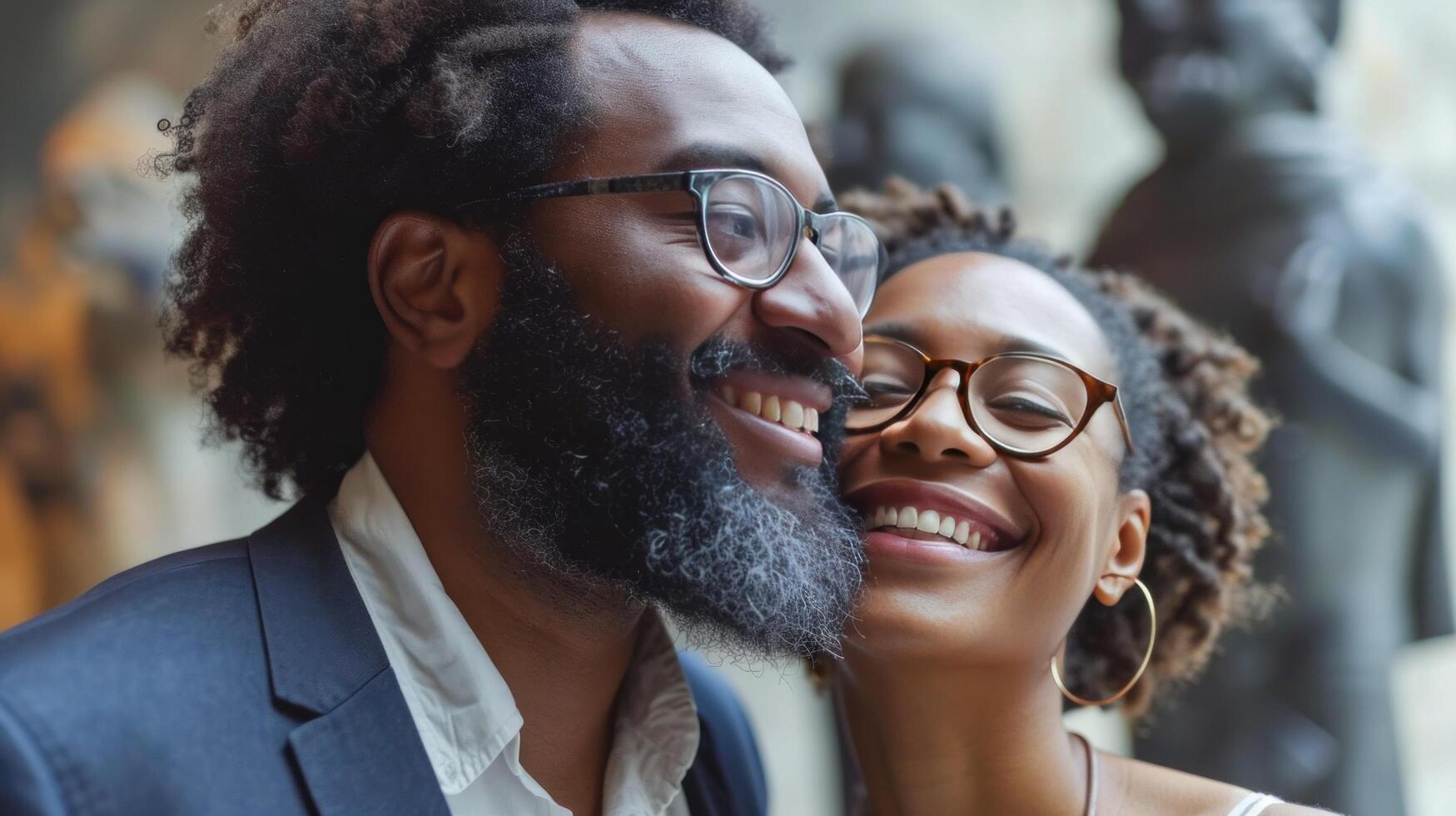 AI generated Couple celebrating milestones, their affection evident in warm, tight embraces photo