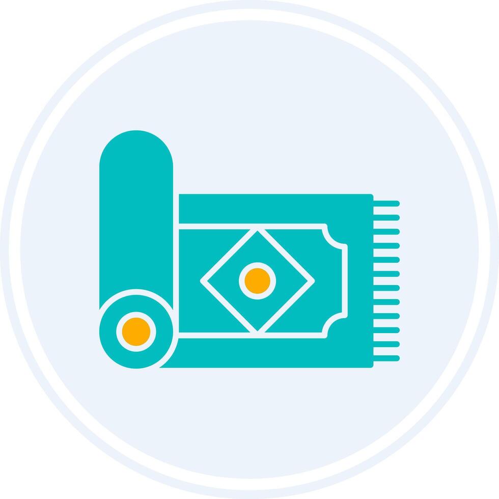 Carpet Glyph Two Colour Circle Icon vector