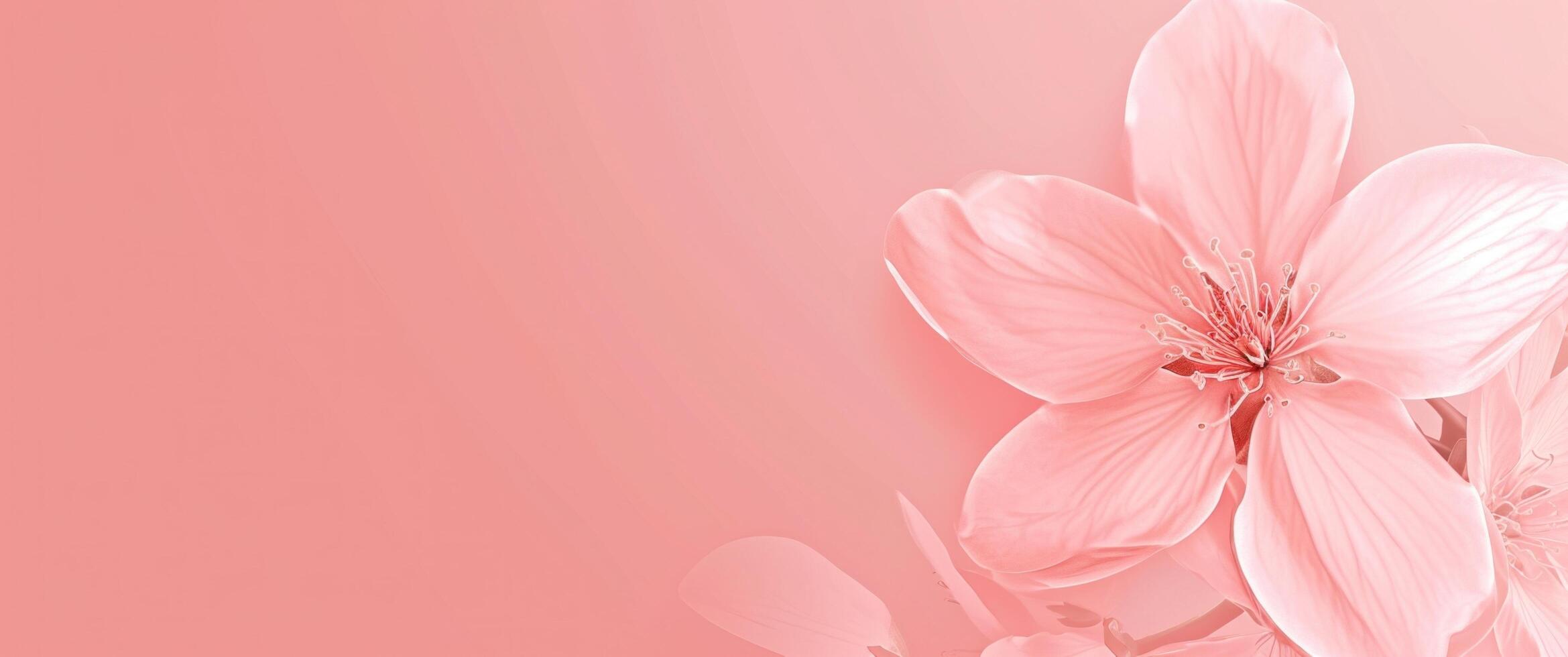 AI generated pink and white background full of pink flowers flowers photo