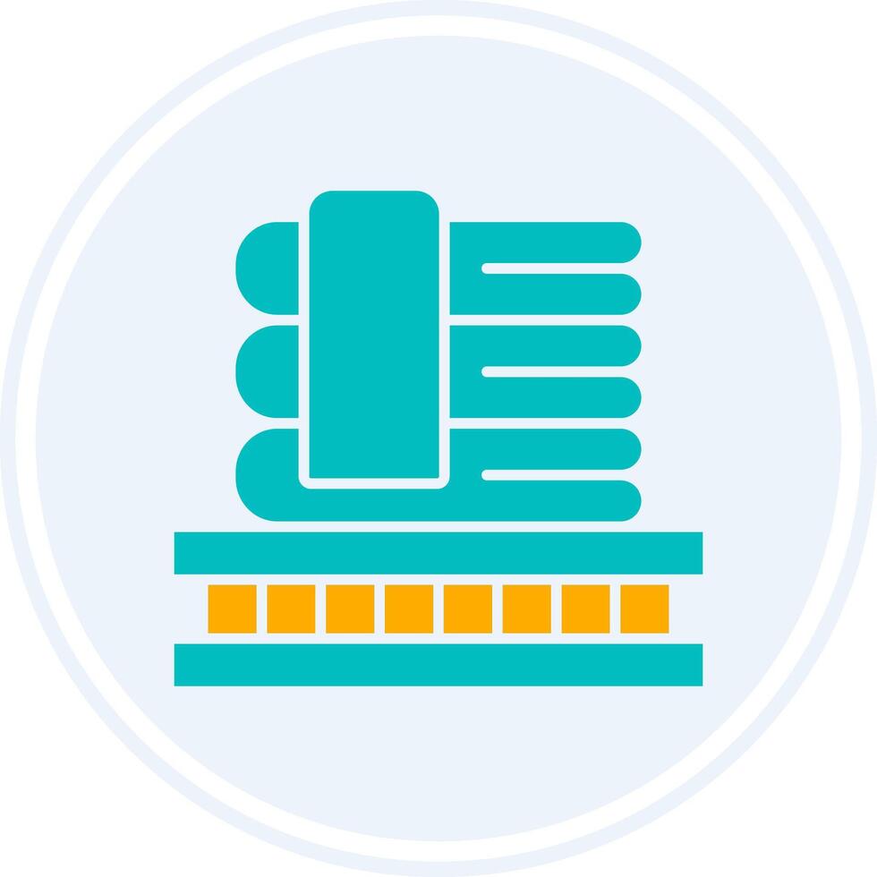 Blanket Glyph Two Colour Circle Icon vector