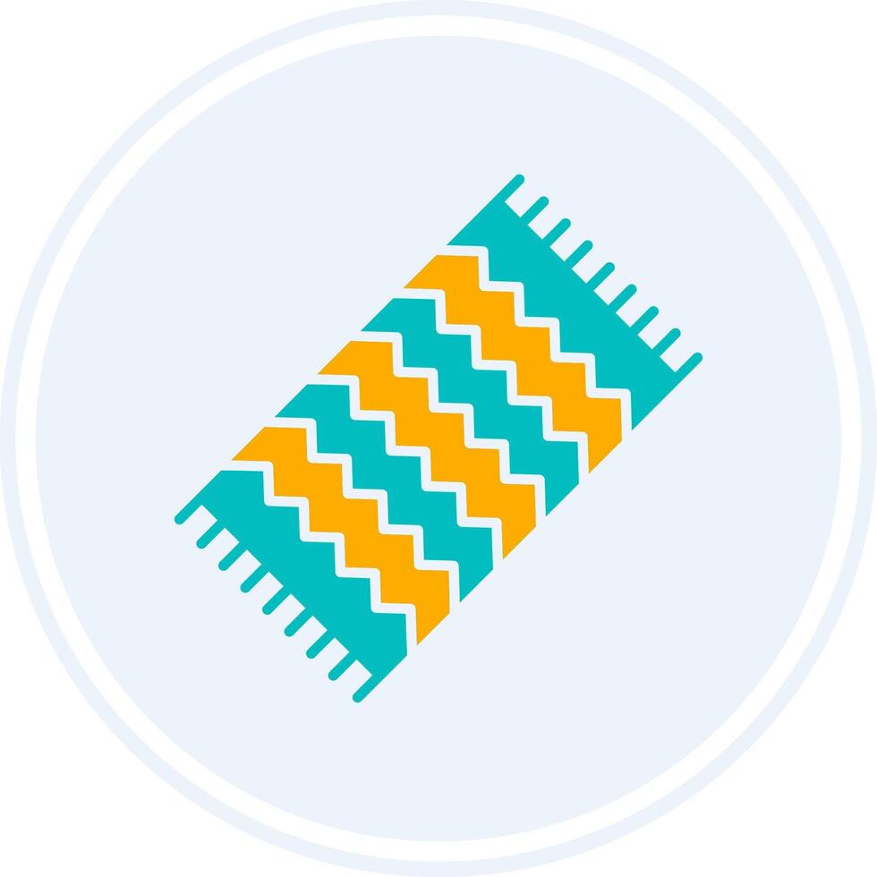 Beach Towel Glyph Two Colour Circle Icon vector