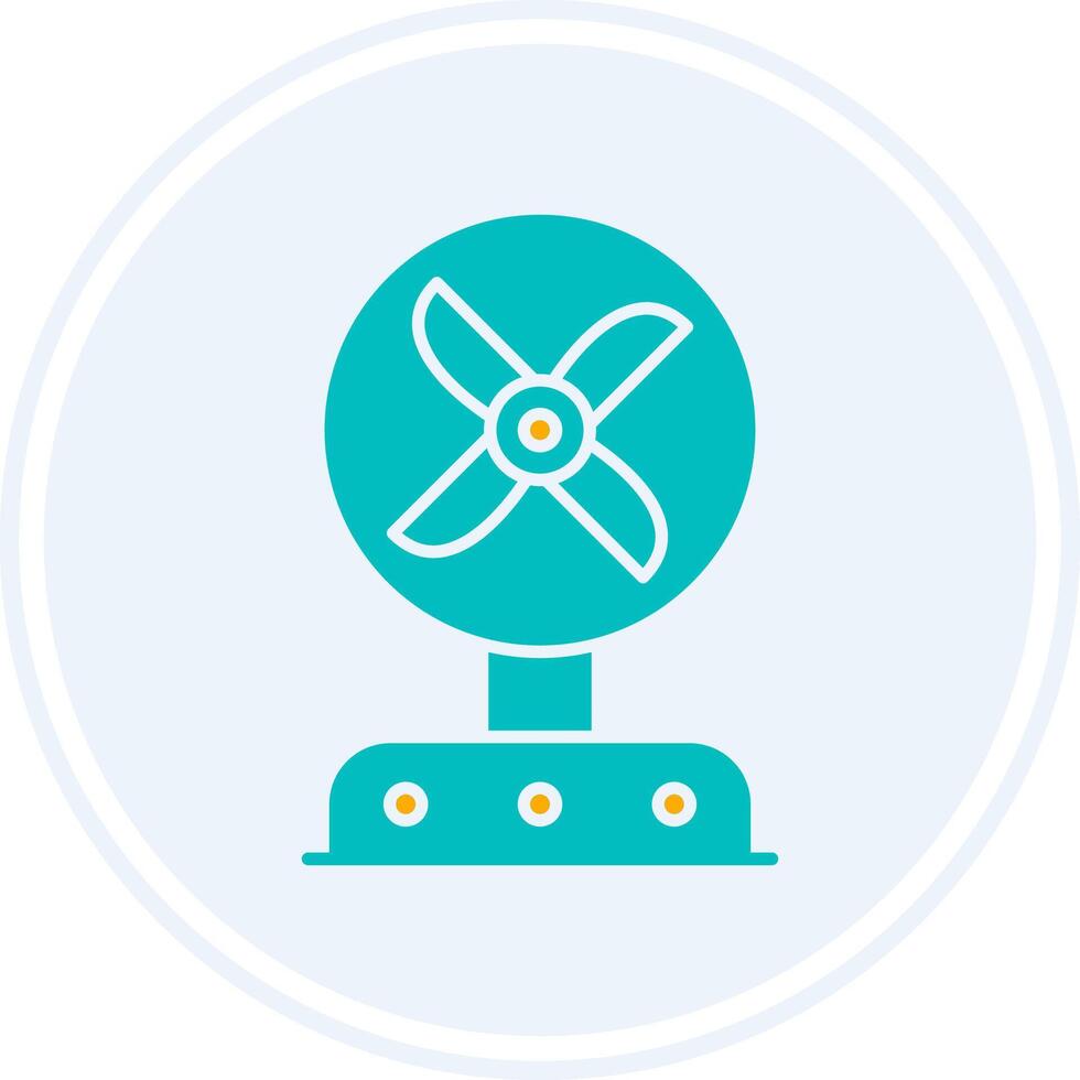 Fan Glyph Two Colour Circle Icon vector