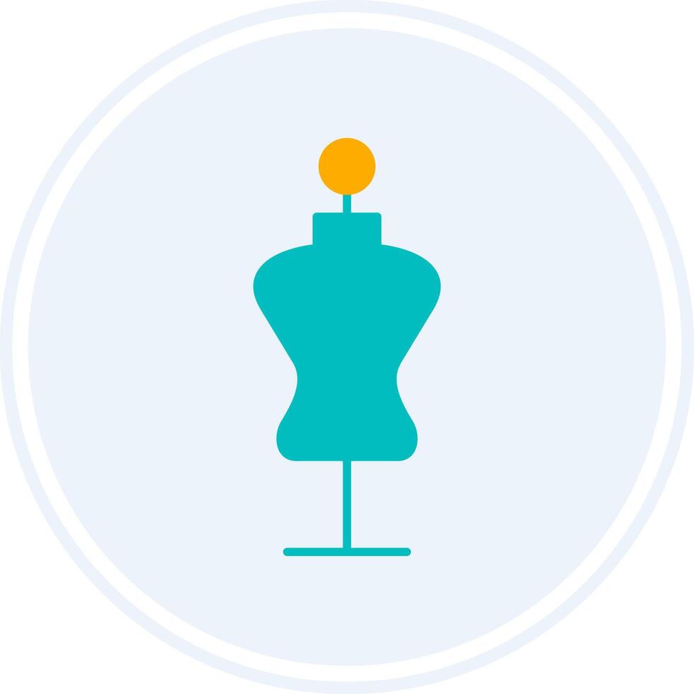 Mannequin Glyph Two Colour Circle Icon vector