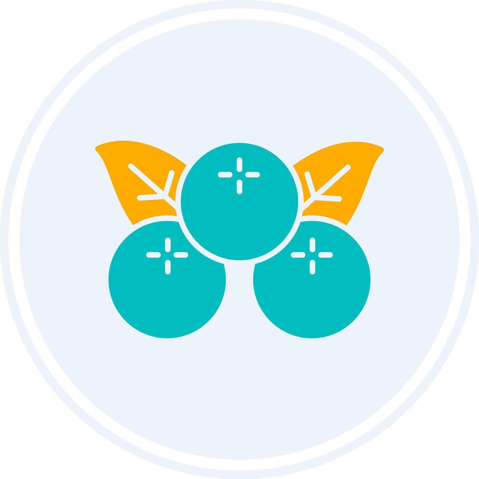 Berries Glyph Two Colour Circle Icon vector