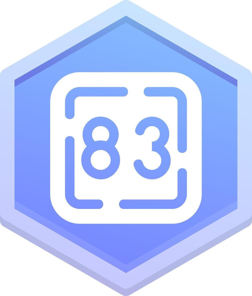 Eighty Three Polygon Icon vector