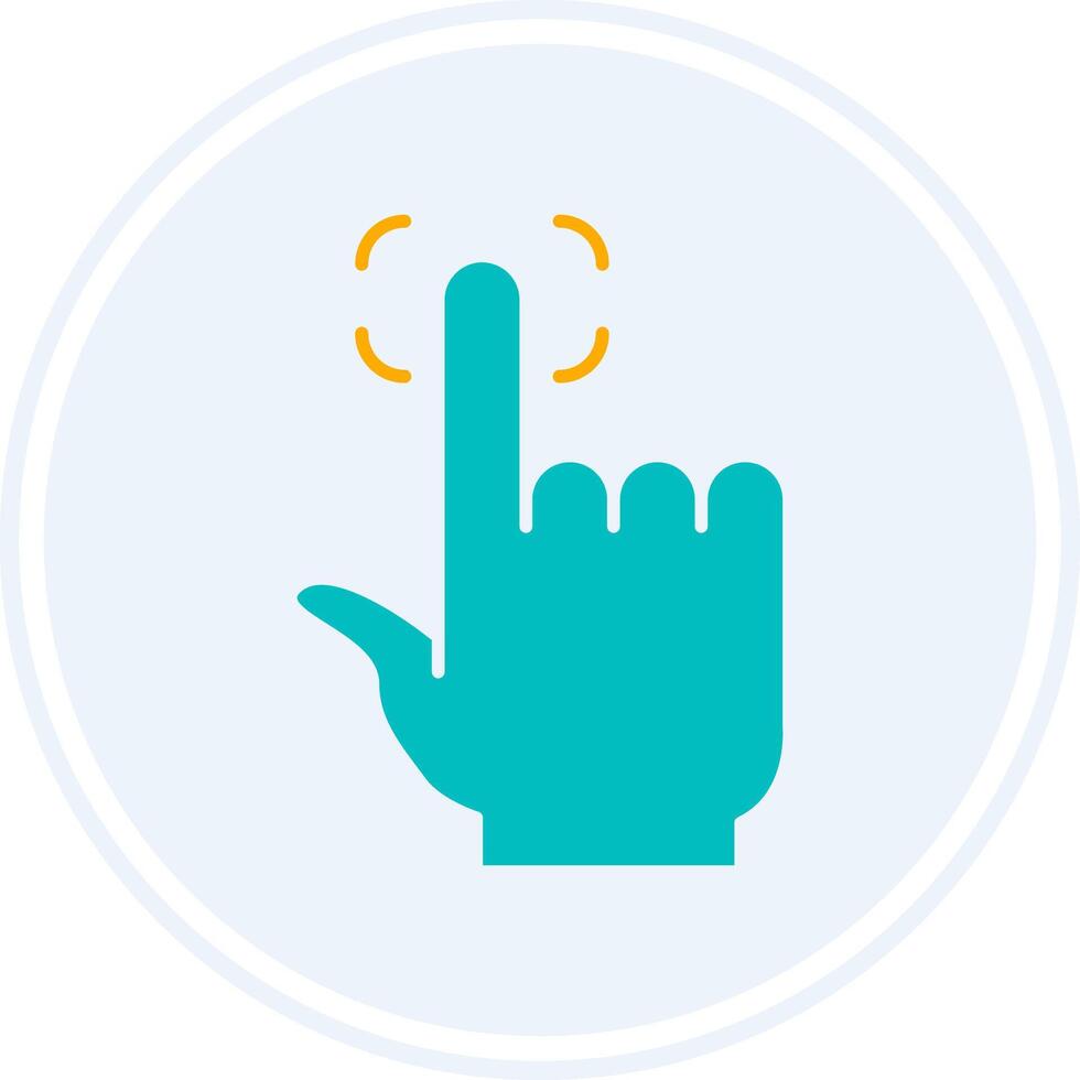 Finger Print Glyph Two Colour Circle Icon vector