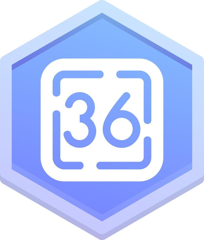 Thirty Six Polygon Icon vector