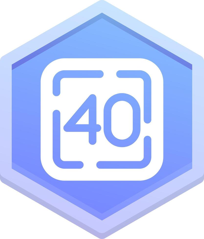 Forty Polygon Icon vector