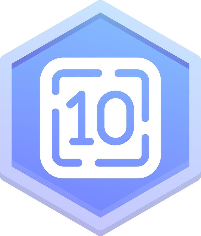 Ten Polygon Icon vector