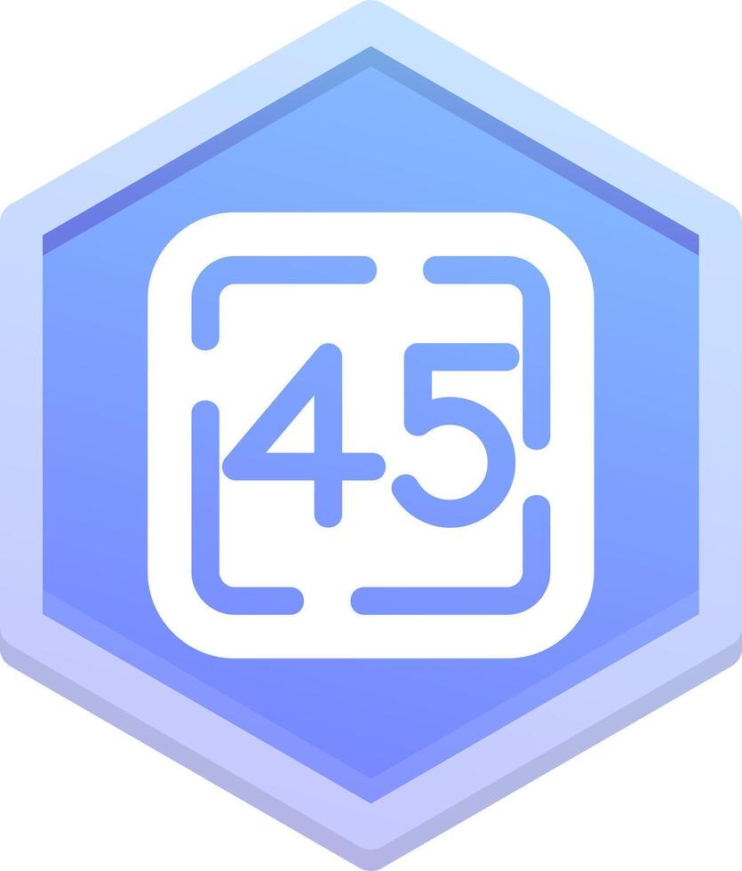 Forty Five Polygon Icon vector