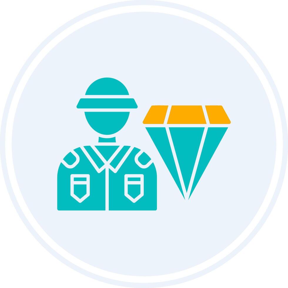 High Value Glyph Two Colour Circle Icon vector