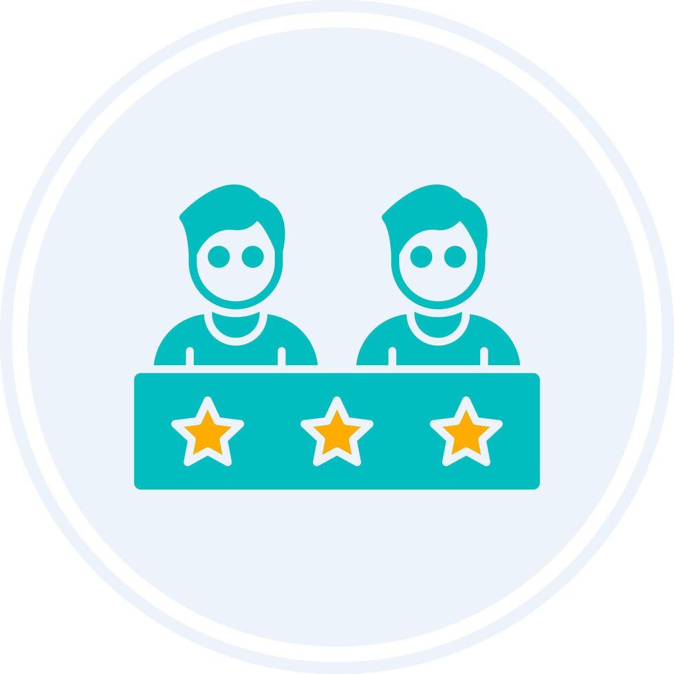 Candidates Glyph Two Colour Circle Icon vector