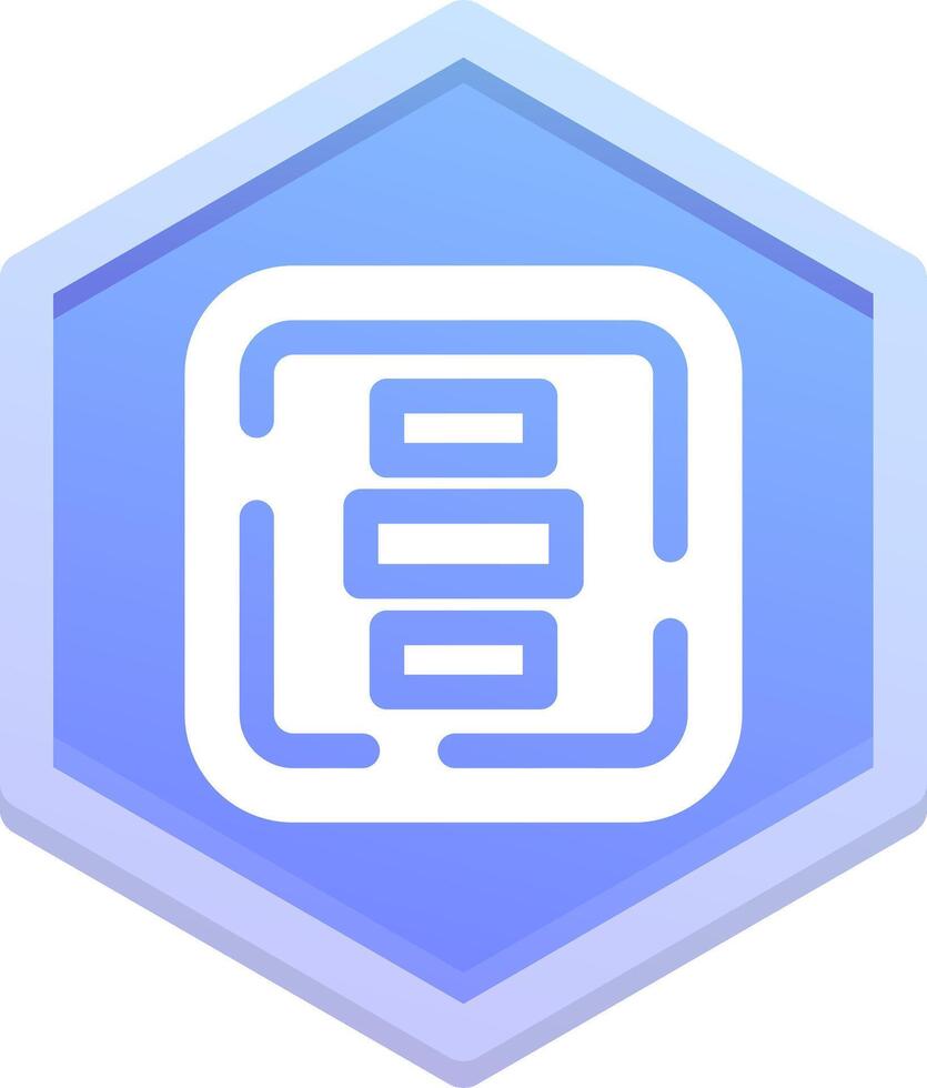 Horizontal Alignment Polygon Icon vector