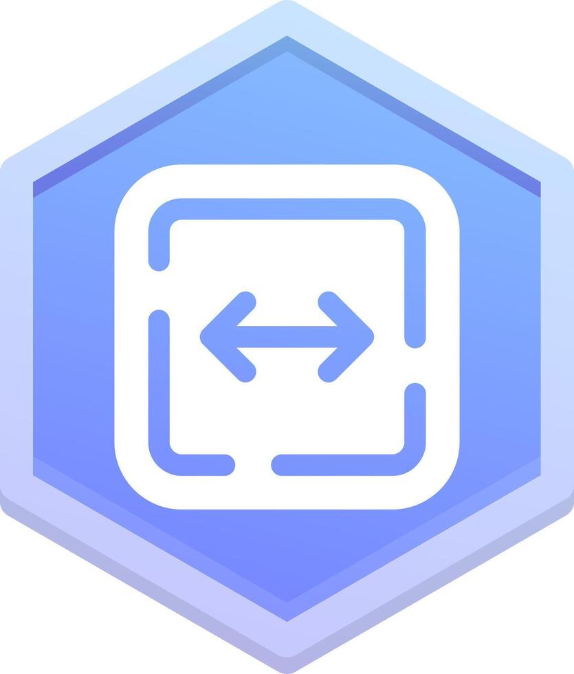 Left and right arrow Polygon Icon vector