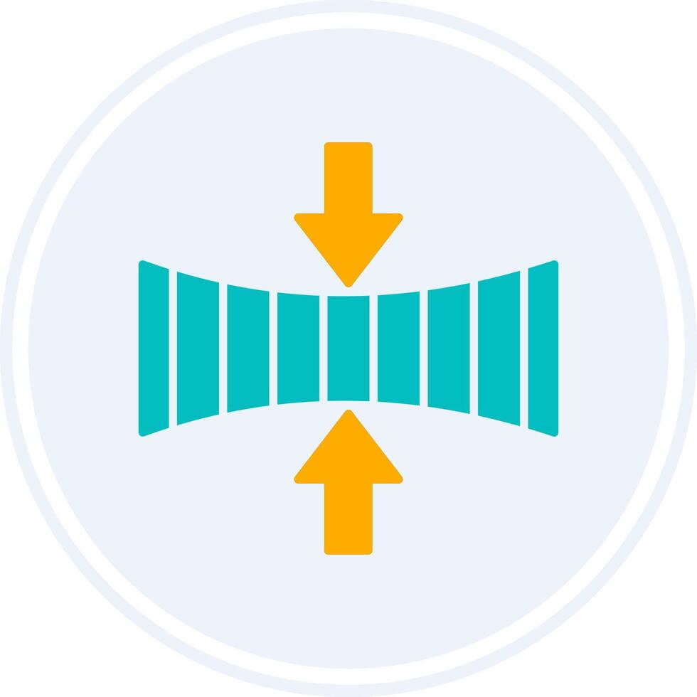 Elasticity Glyph Two Colour Circle Icon vector