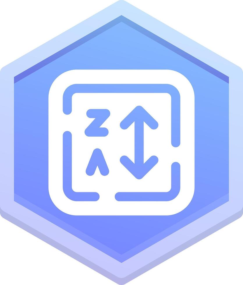 Alphabetical order Polygon Icon vector