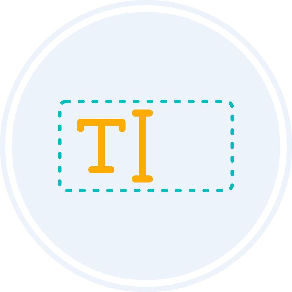 Text Box Glyph Two Colour Circle Icon vector