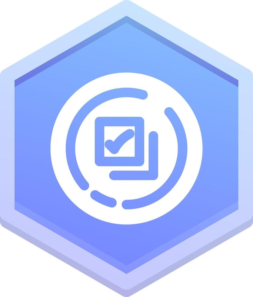 Checkmark Polygon Icon vector