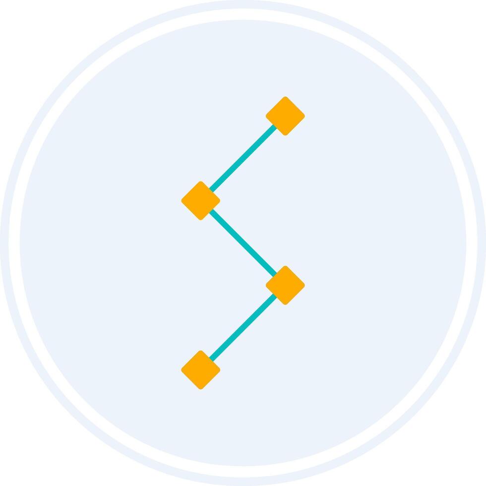 Path Glyph Two Colour Circle Icon vector