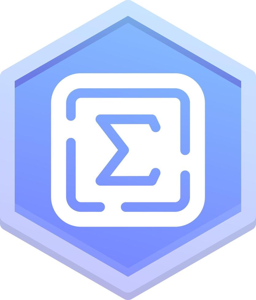 Summation Polygon Icon vector