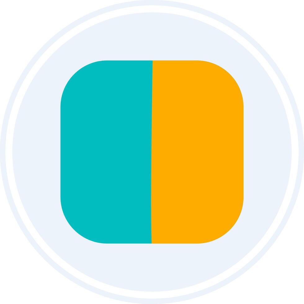 Round Corner Glyph Two Colour Circle Icon vector