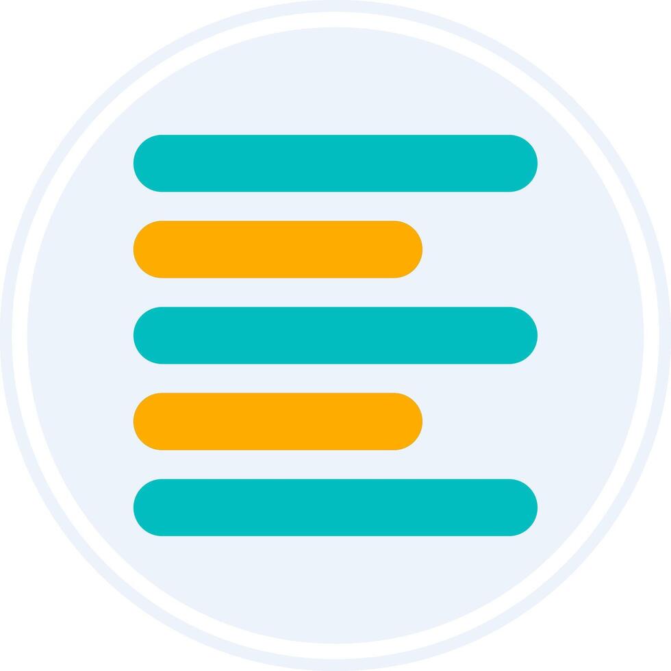 Horizontal Left Align Glyph Two Colour Circle Icon vector