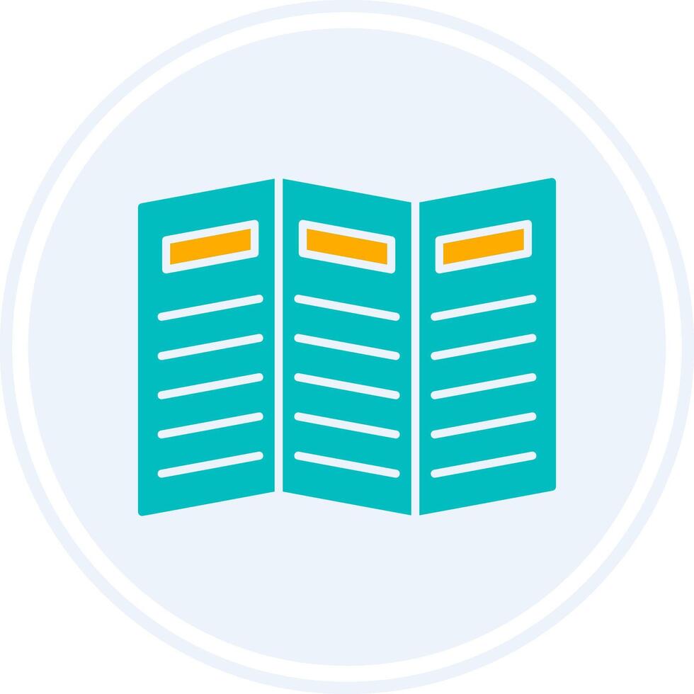 Brochure Glyph Two Colour Circle Icon vector