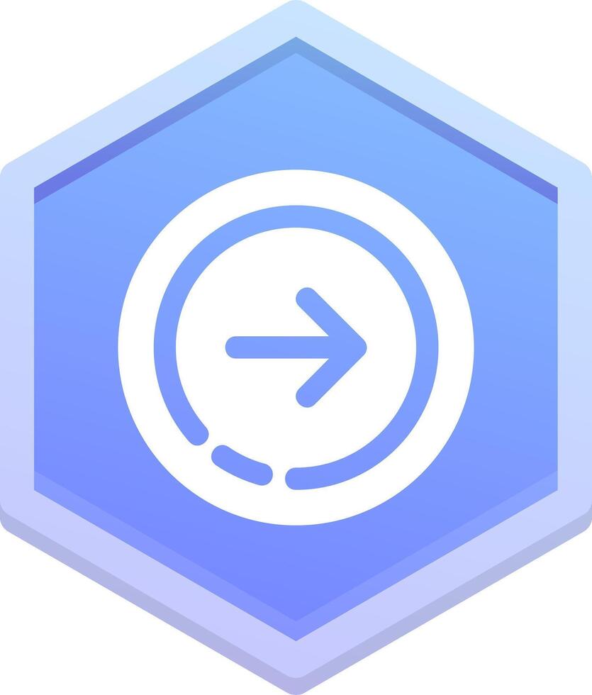 Right arrow Polygon Icon vector