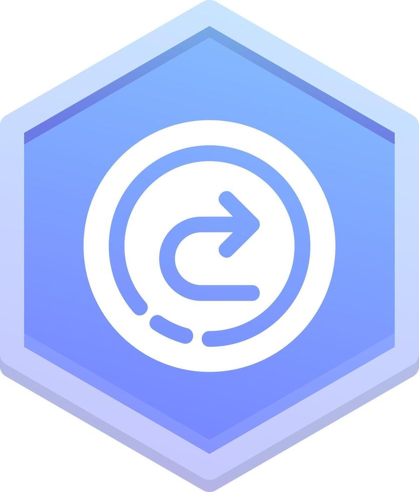 Forward Polygon Icon vector