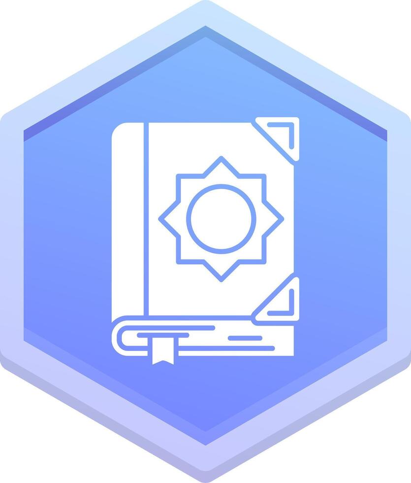 Quran Polygon Icon vector