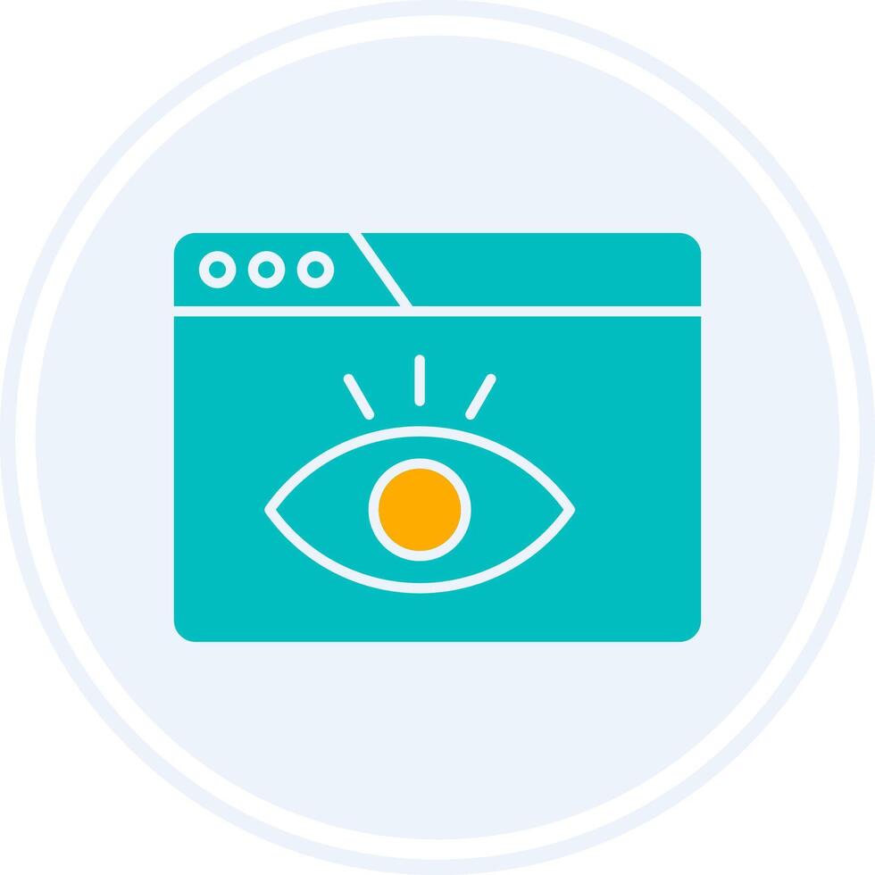Visualization Glyph Two Colour Circle Icon vector