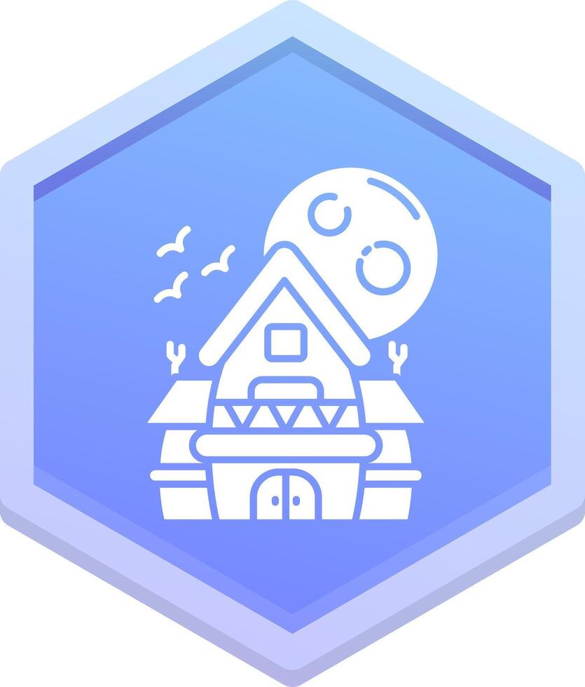 Haunted house Polygon Icon vector