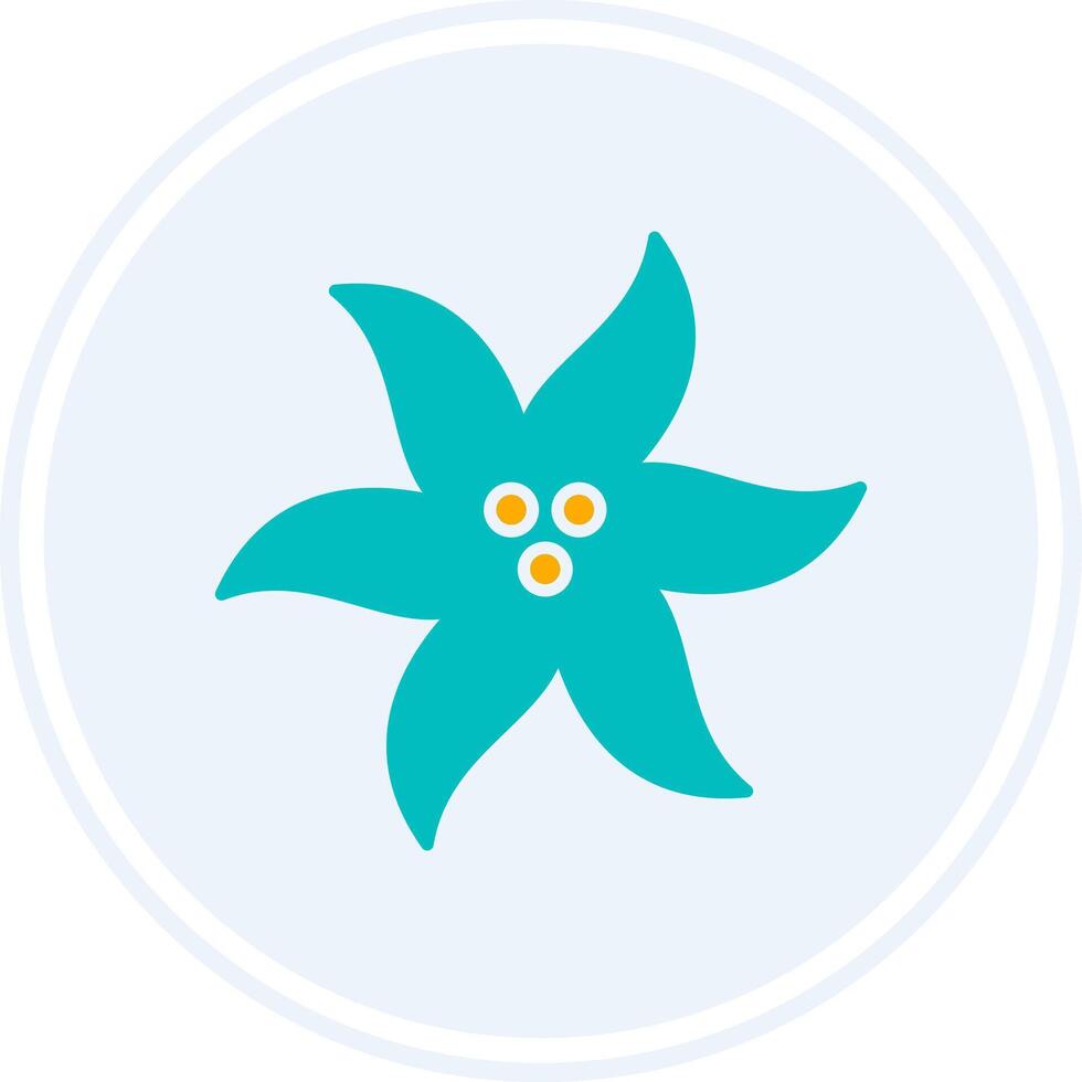 Bluebell Glyph Two Colour Circle Icon vector