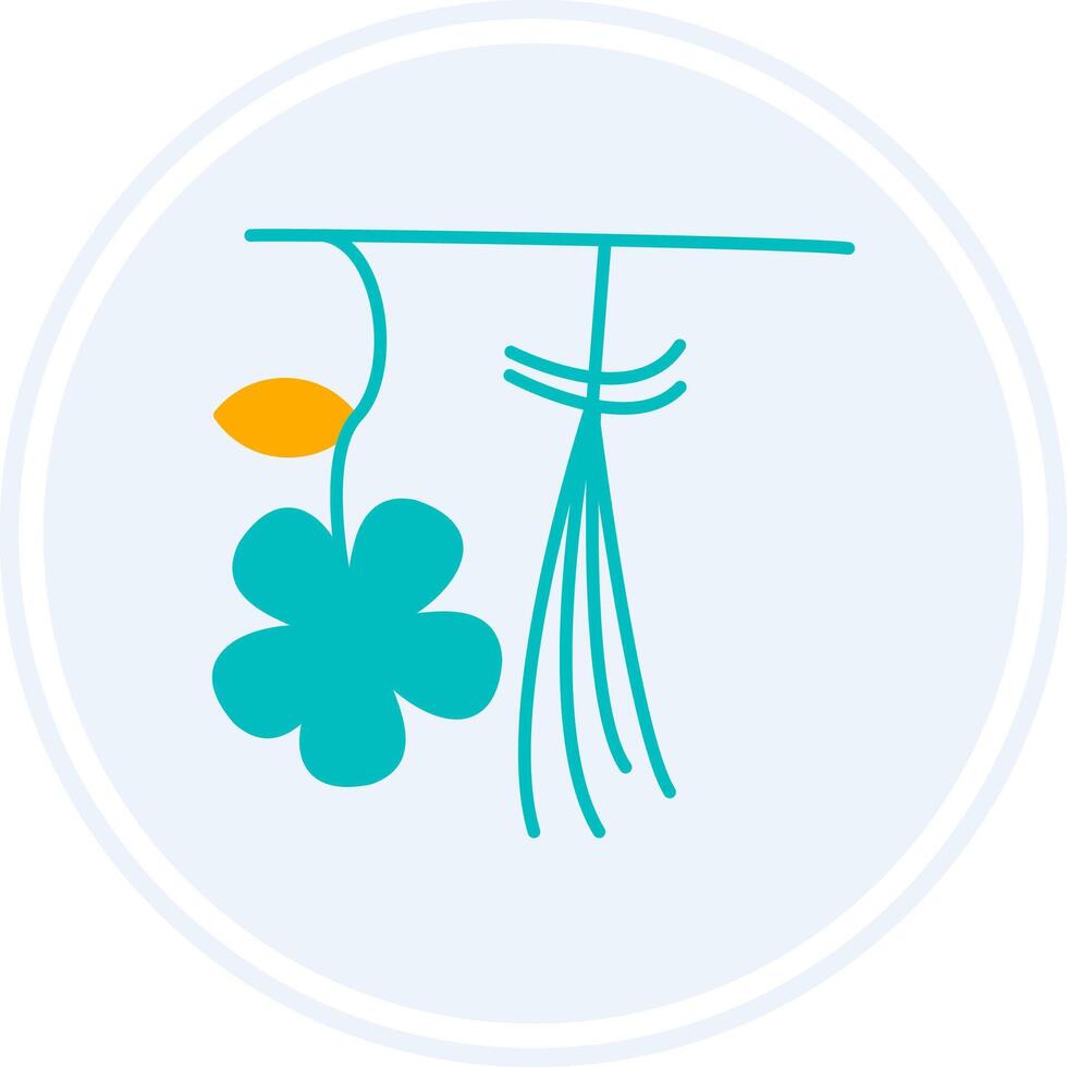Dried Glyph Two Colour Circle Icon vector