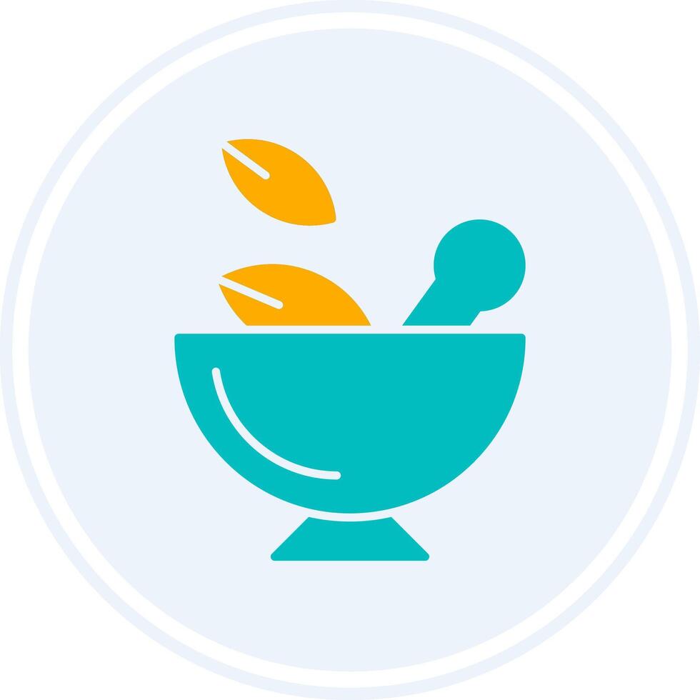 Grind Glyph Two Colour Circle Icon vector