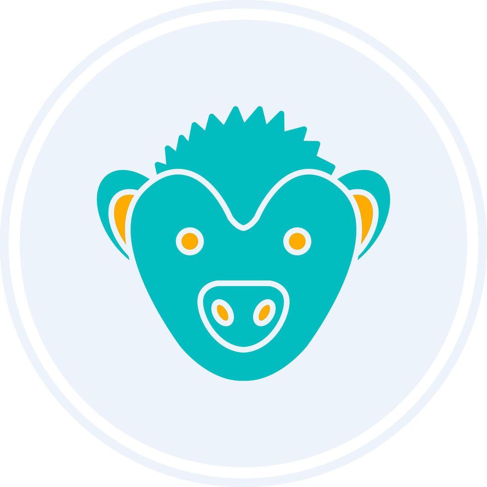 Hedgehog Glyph Two Colour Circle Icon vector
