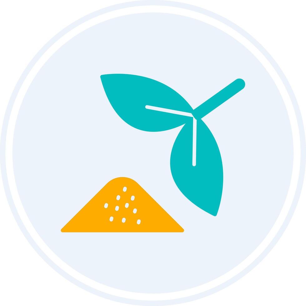 Herbal Glyph Two Colour Circle Icon vector