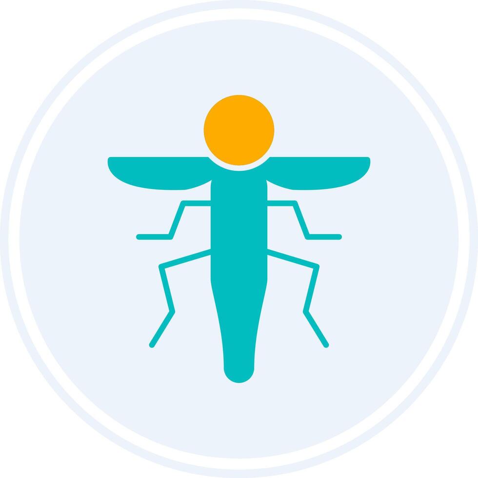 Insect Glyph Two Colour Circle Icon vector