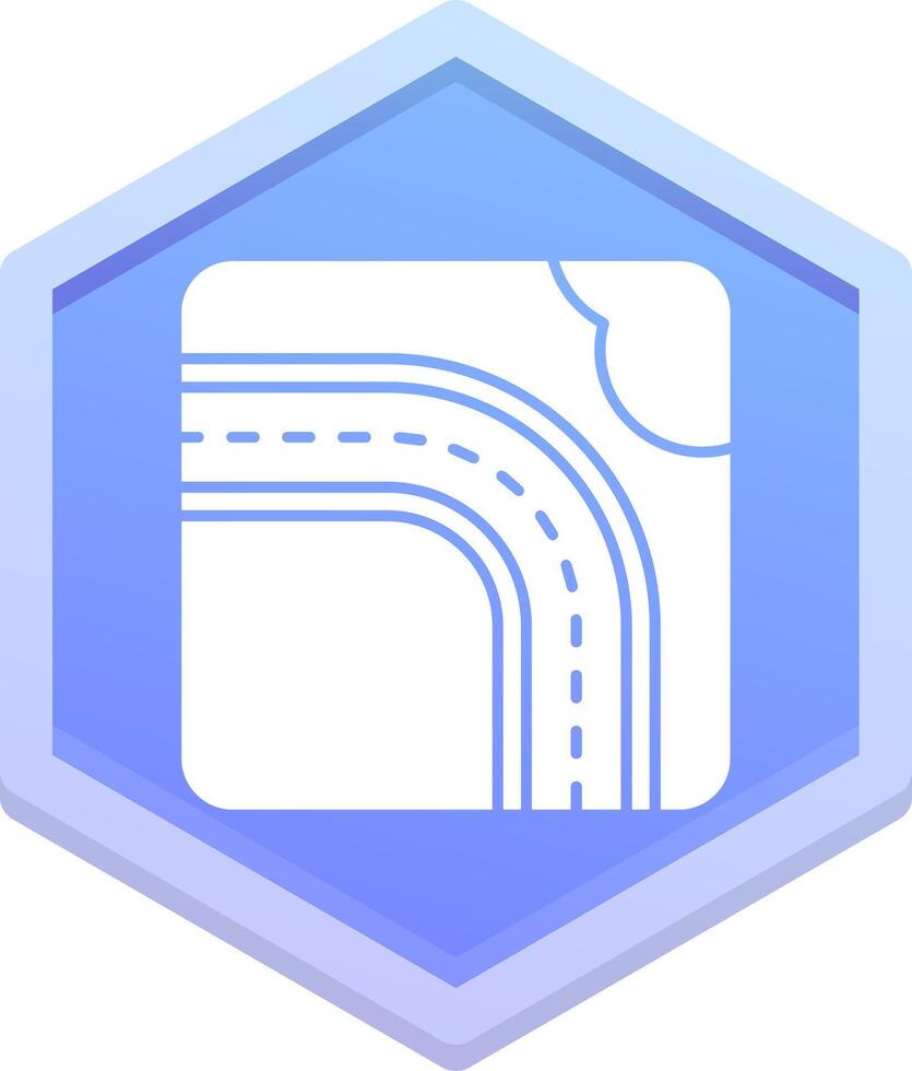 Highway Polygon Icon vector