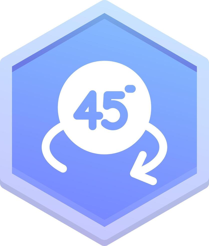 Rotate angle 45 Polygon Icon vector