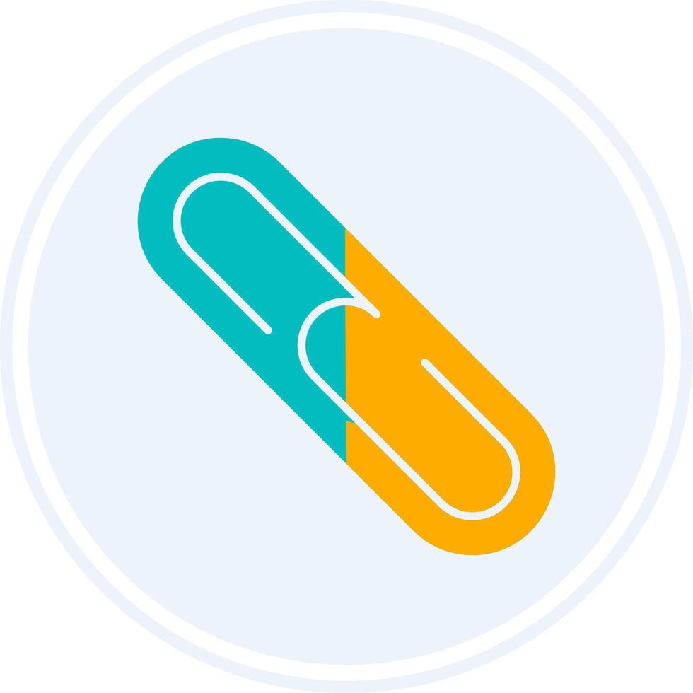 Backlink Glyph Two Colour Circle Icon vector