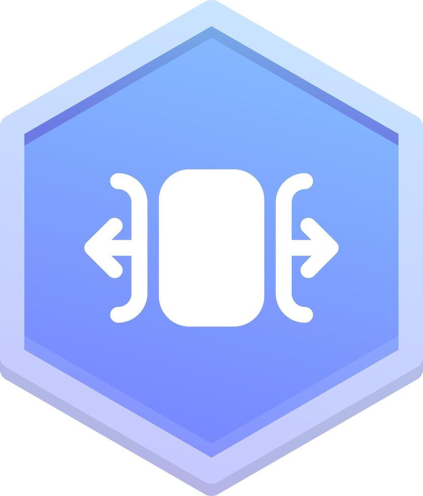 Carousel horizontal Polygon Icon vector