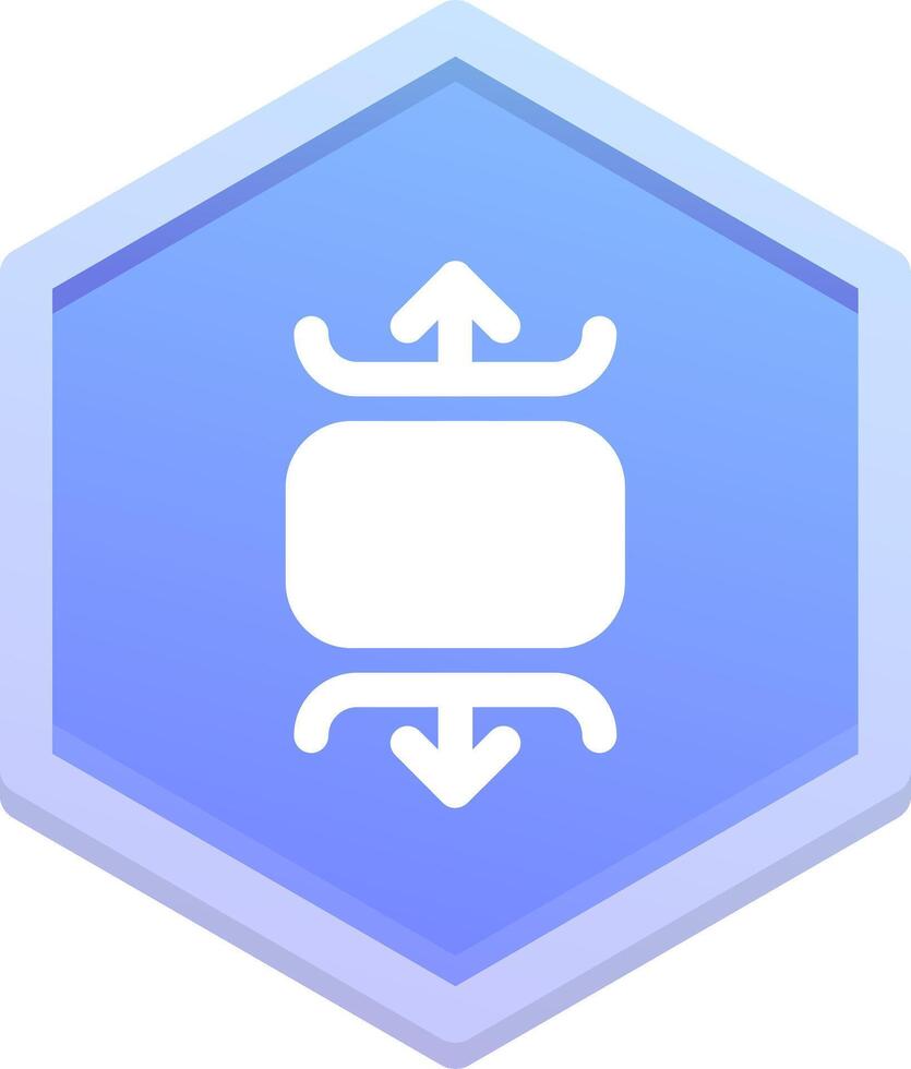 Carousel vertical Polygon Icon vector