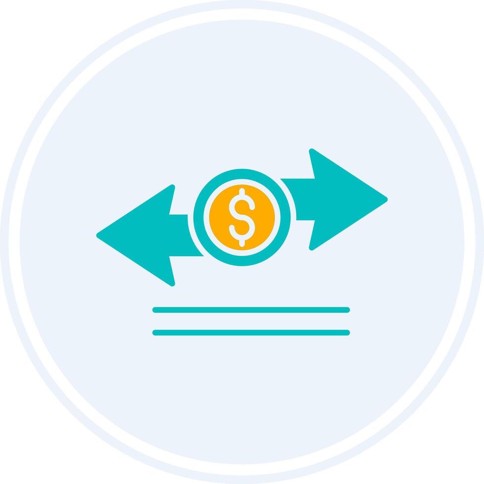 Transfer Glyph Two Colour Circle Icon vector