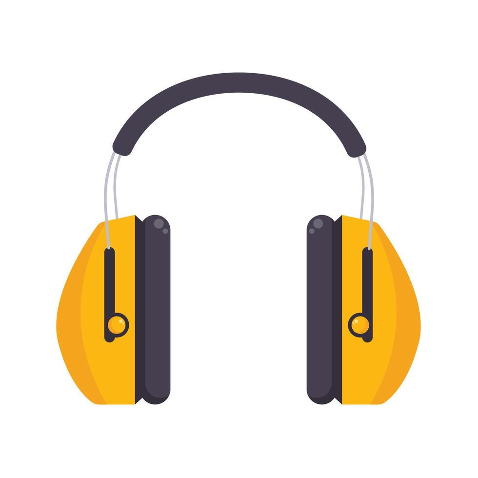 la seguridad escuchando proteccion oído manguitos gráfico icono símbolo vector