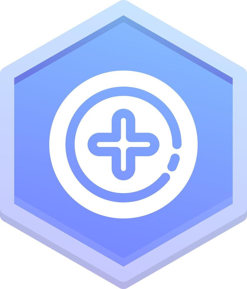 Add 2 Polygon Icon vector