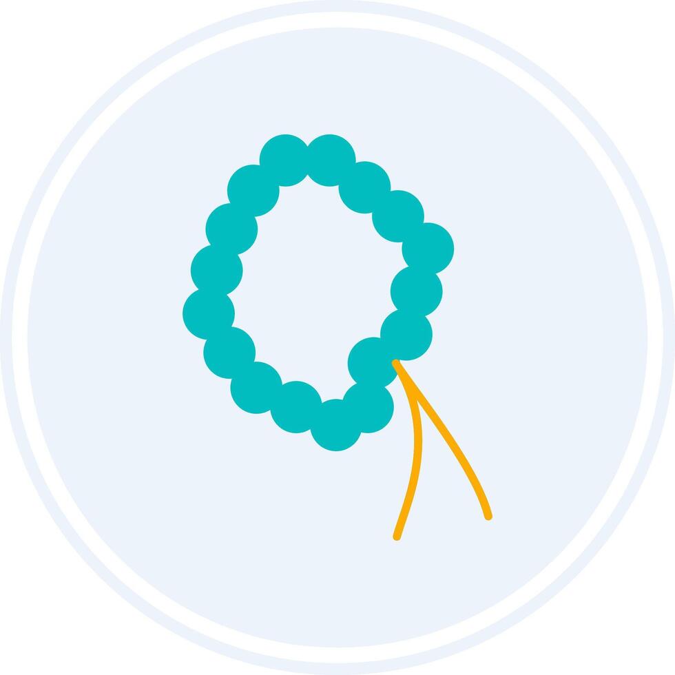 Rosary Glyph Two Colour Circle Icon vector